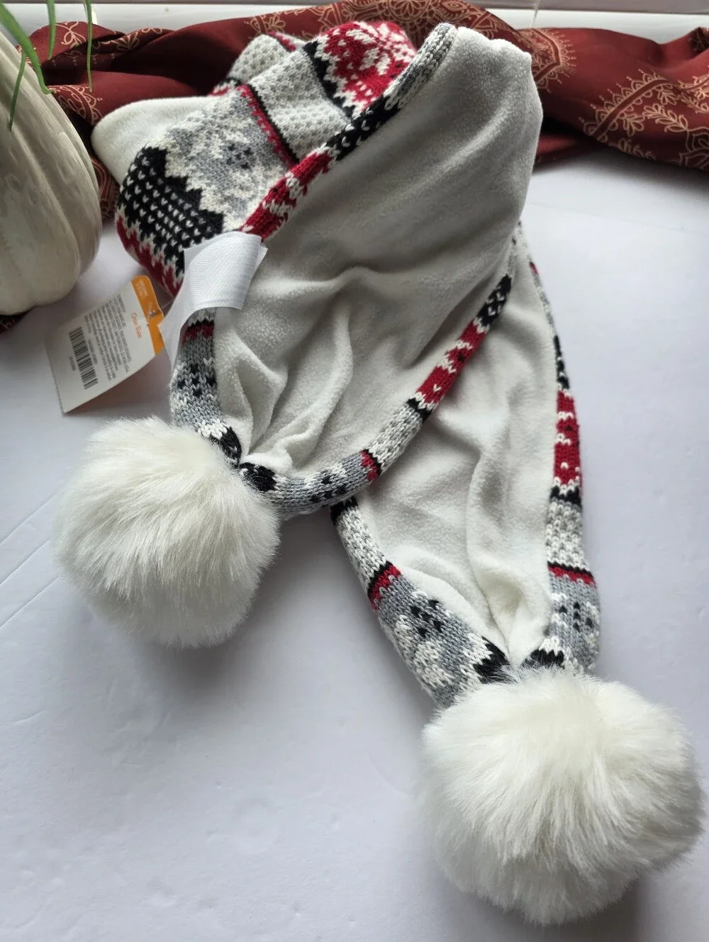 Gymboree Scarf Kids Red Black Gray NWT